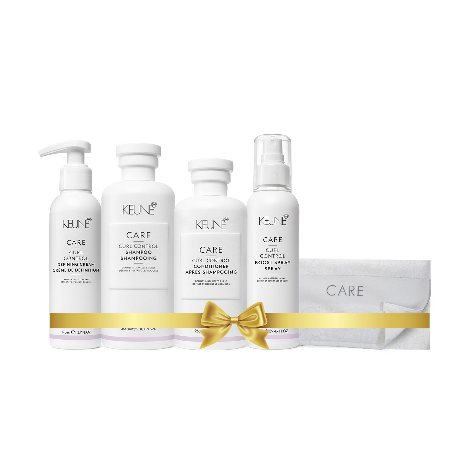 Care Curl Control Holiday Package (Shampoo, Conditioner, Defining Cream, Boost Spray, Towel)