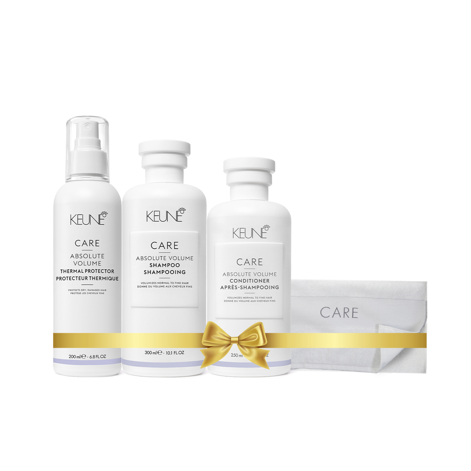 Care Absolute Volume Holiday Package (Shampoo, Conditioner, Thermal Protector, Towel)
