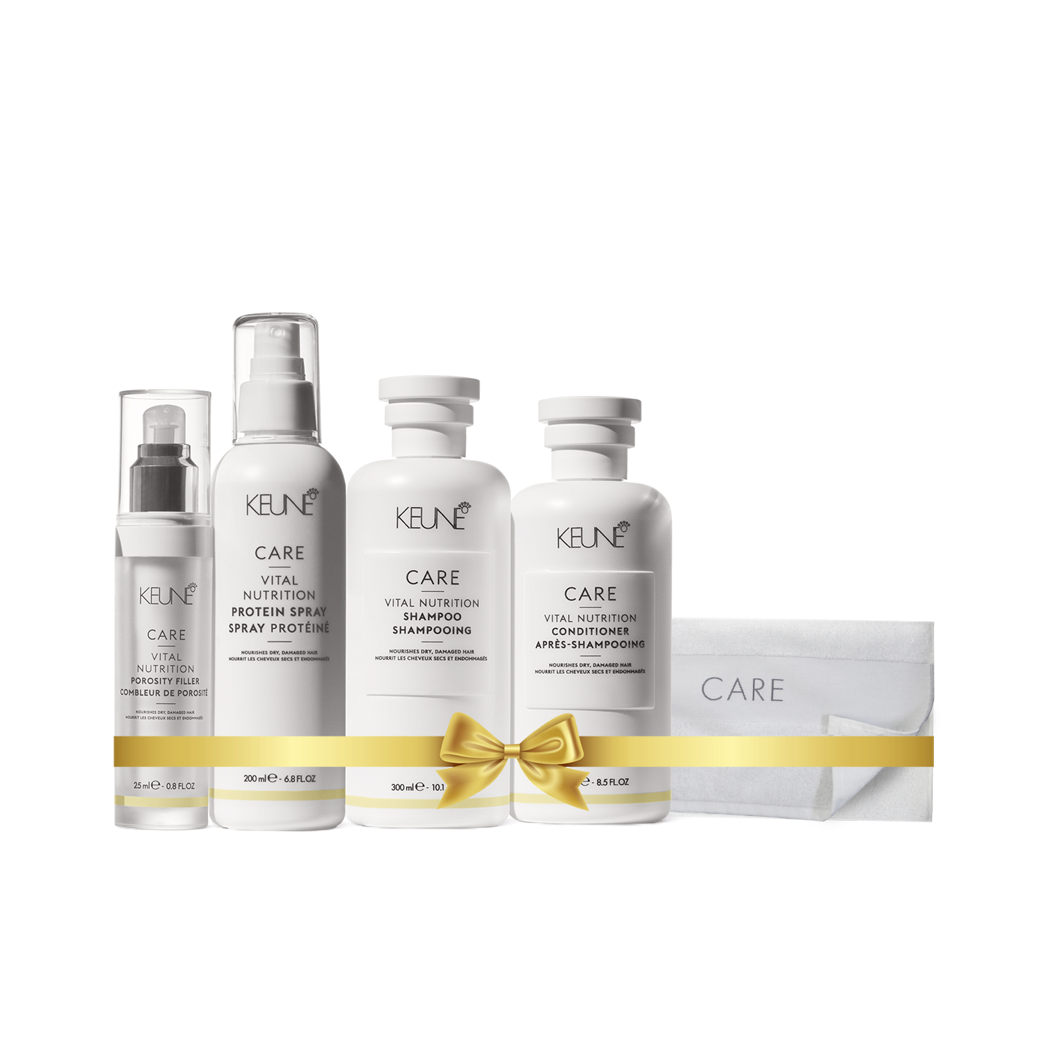 Care Vital Nutrition Holiday Package (Shampoo, Conditioner, Porosity Filler, Protein Spray, Towel)