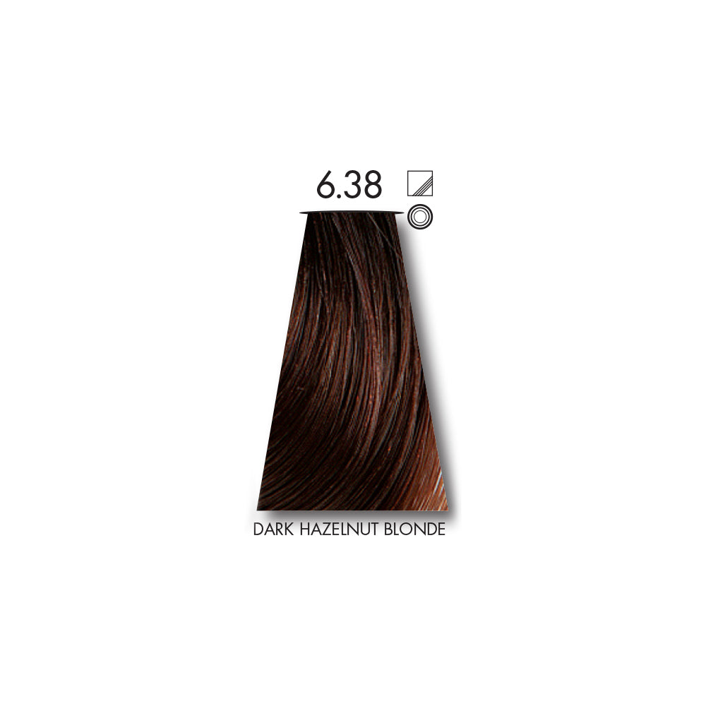 Keune Tinta DARK HEZEL NUT BLONDE 6.38 with Keune Developer 20 Volume - 60 ml