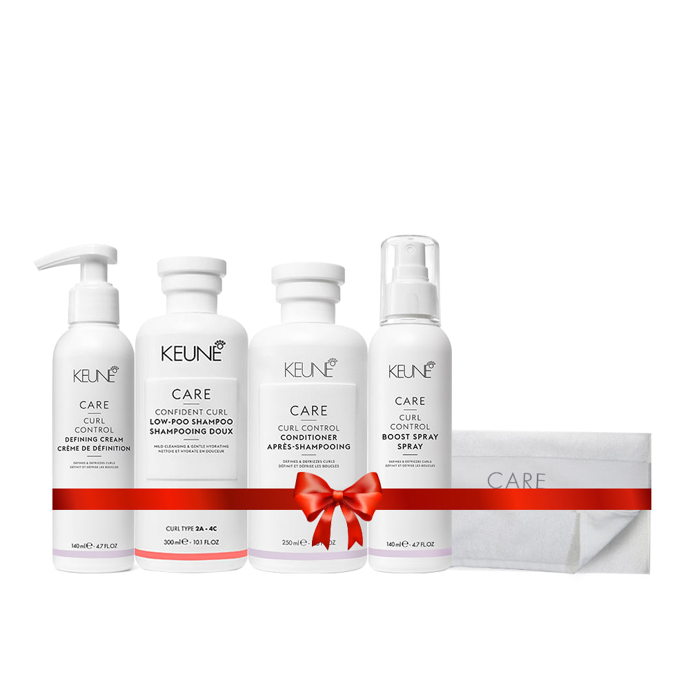 Care Curl Control Holiday Package (Shampoo, Conditioner, Defining Cream, Boost Spray, Towel)