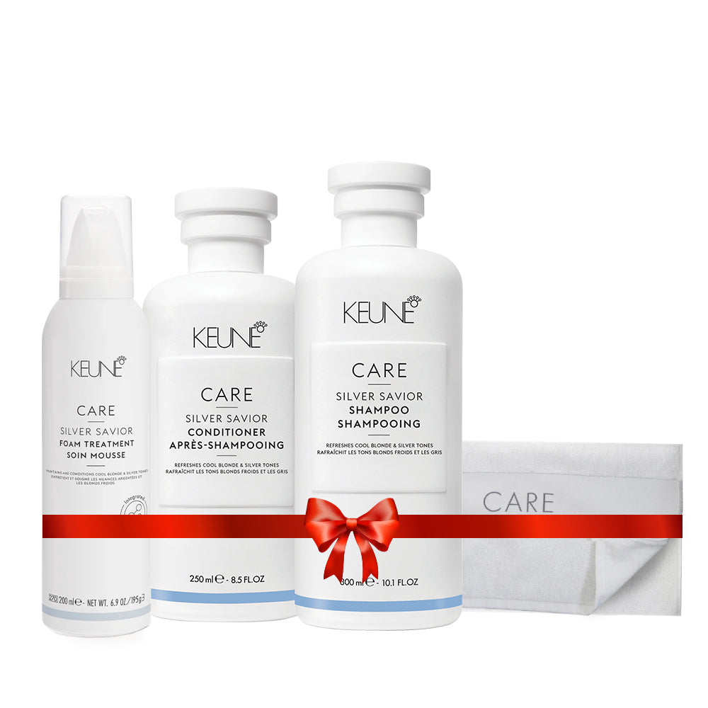 Care Silver Savior Holiday Package  (Shampoo, Conditioner, Foam, Towel)
